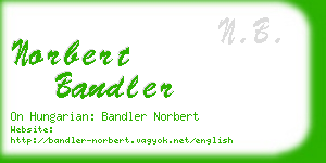 norbert bandler business card